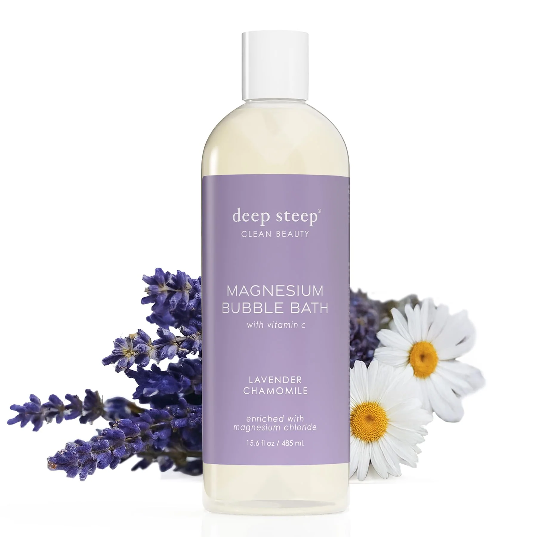 Secure Deep Steep Magnesium Bubble Bath 15.6 oz - Foaming Soak with Magnesium Coconut Oil Aloe Vitamin C Shea Butter Argan Oil - Vegan Clean Beauty Breathable