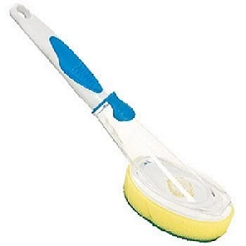 World-Class Scrub Buddies Scrub Sponge with Soap-Dispensing Handle Verified