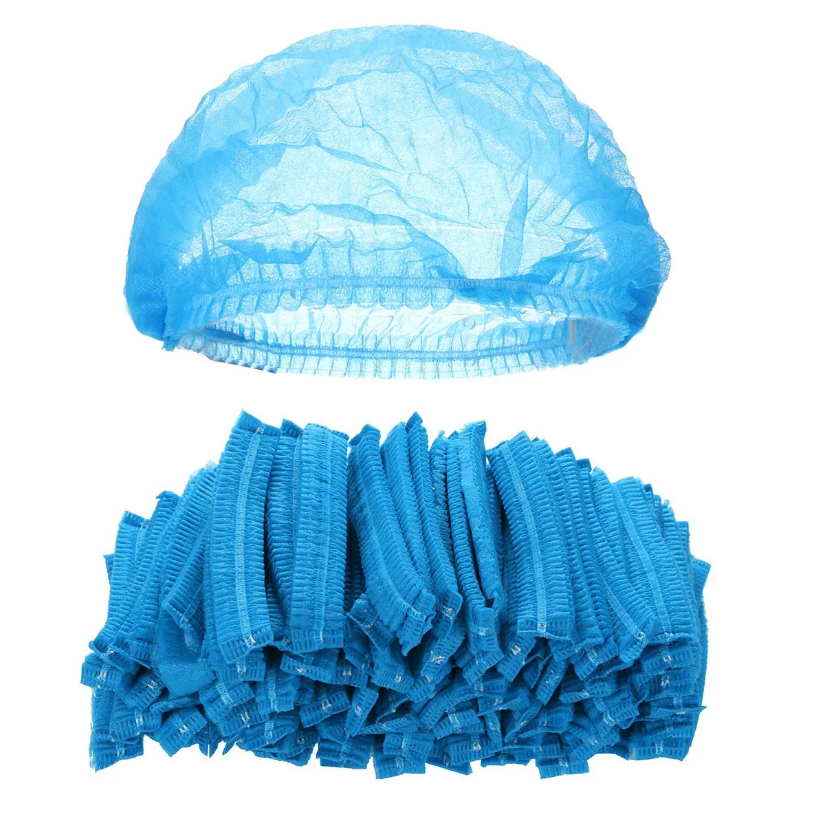 Quality Tvoip 100Pcs 19 Disposable Cap Hair Net Cap Hair Hat Anti Dust Net Bouffant Cap Non-Woven Head Cover Hat Elastic Cleaning Hair Protect Hat Cap Blue Environmentally Friendly