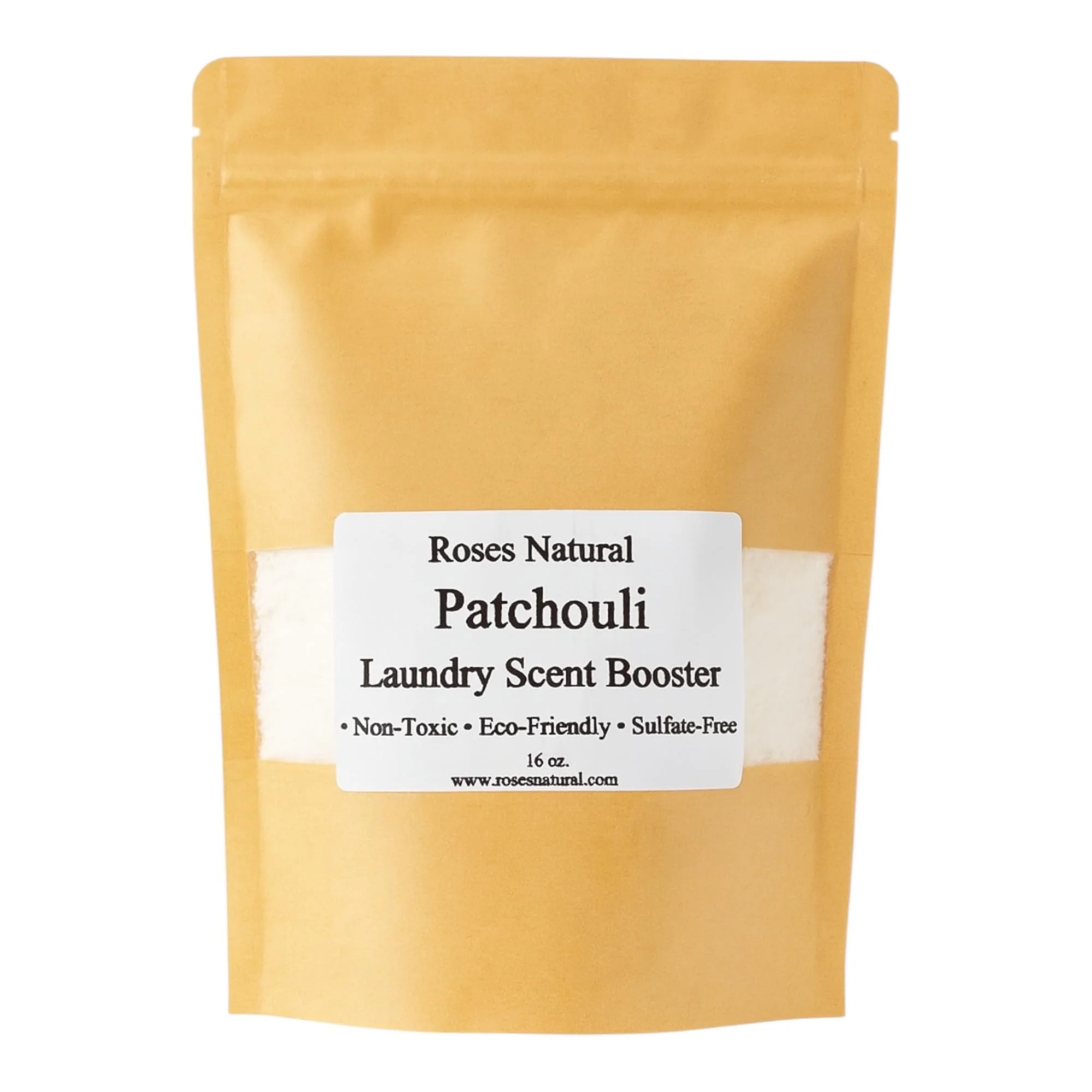 Powerful Patchouli In-Wash Laundry Scent Booster 16 oz by Roses Natural - Long-Lasting Musky Fragrance Beads Plant-Based Non-Toxic Laundry Freshener Consistent