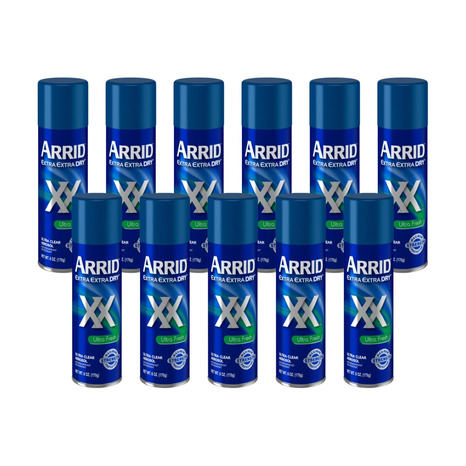 Genuine Arrid XX Extra Extra Dry Ultra Clear Aerosol Antiperspirant Deodorant Ultra Fresh 6 oz. Pack of 11 Smart