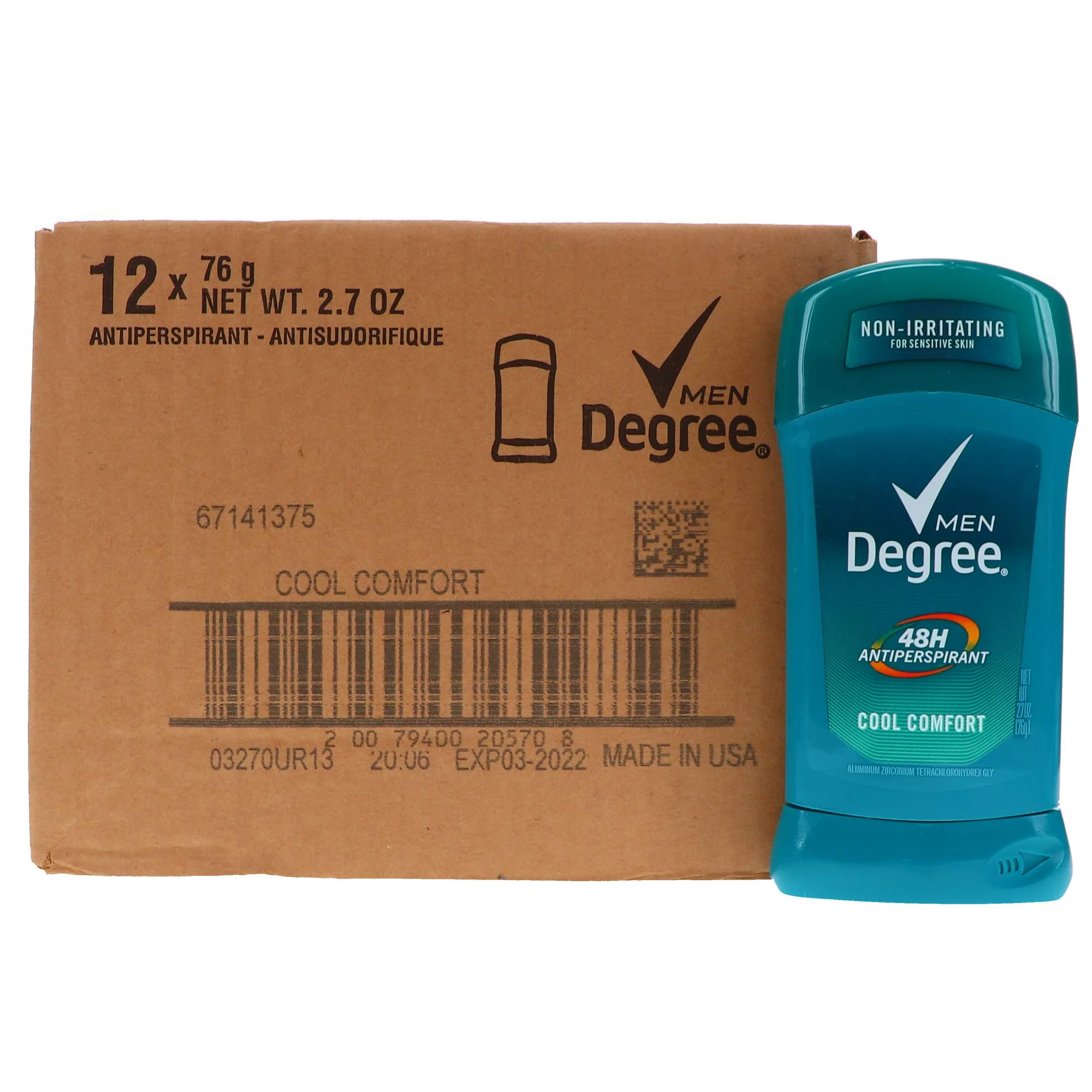 Casual Degree Men Anti-perspirant Cool Comfort 2.7 Oz Pack of 12 Dependable