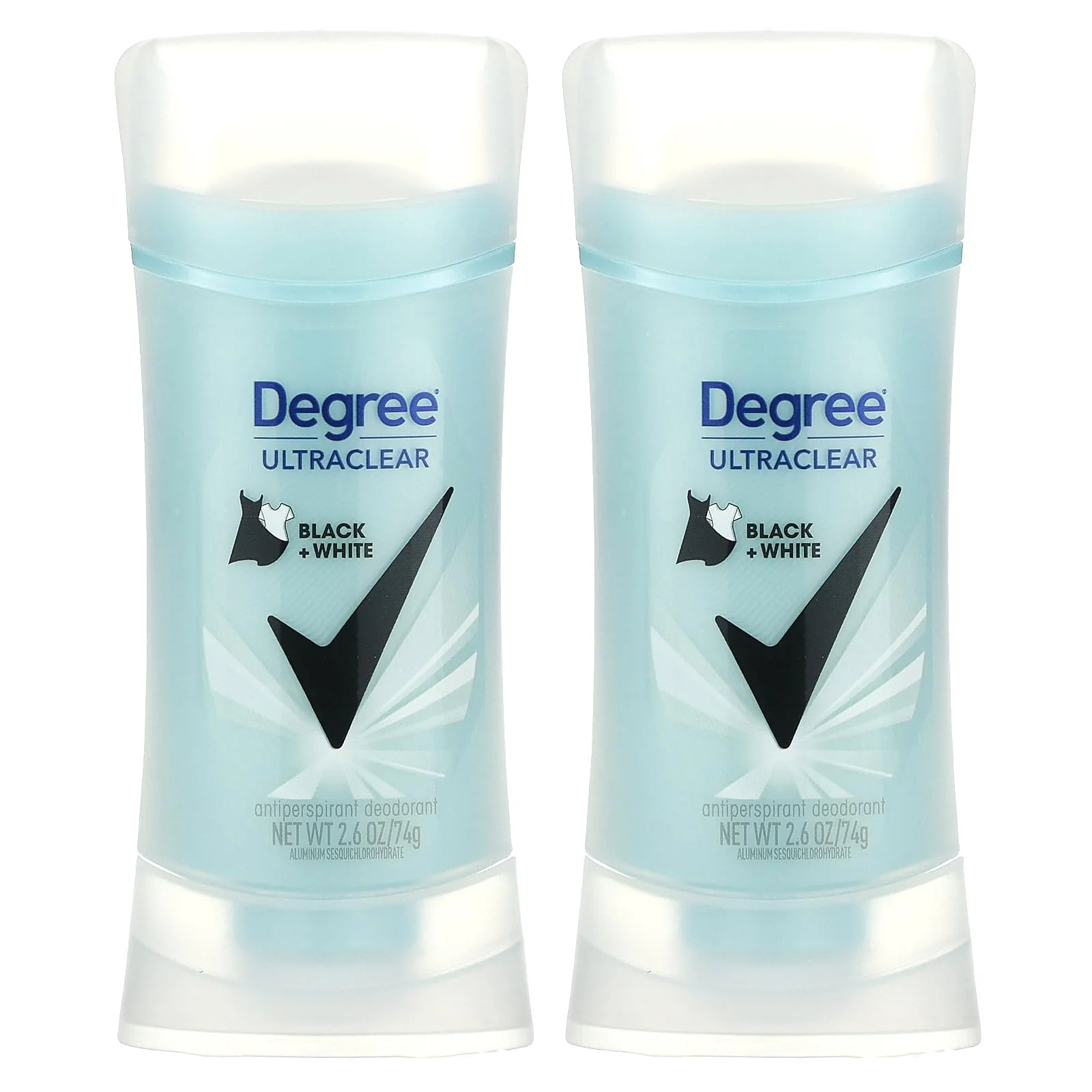 Comfortable Degree UltraClear Antiperspirant Deodorant Black White 2.6 Ounce 2 Count World-Class