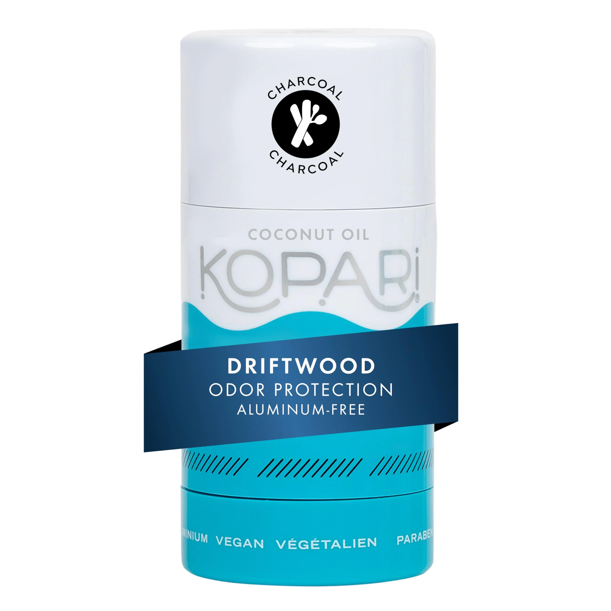 Effective Kopari Aluminum Coconut Deodorant Plant-Based Formula No Aluminum Parabens or Baking Soda Everyday Odor Protection Driftwood Charcoal 1 Responsible