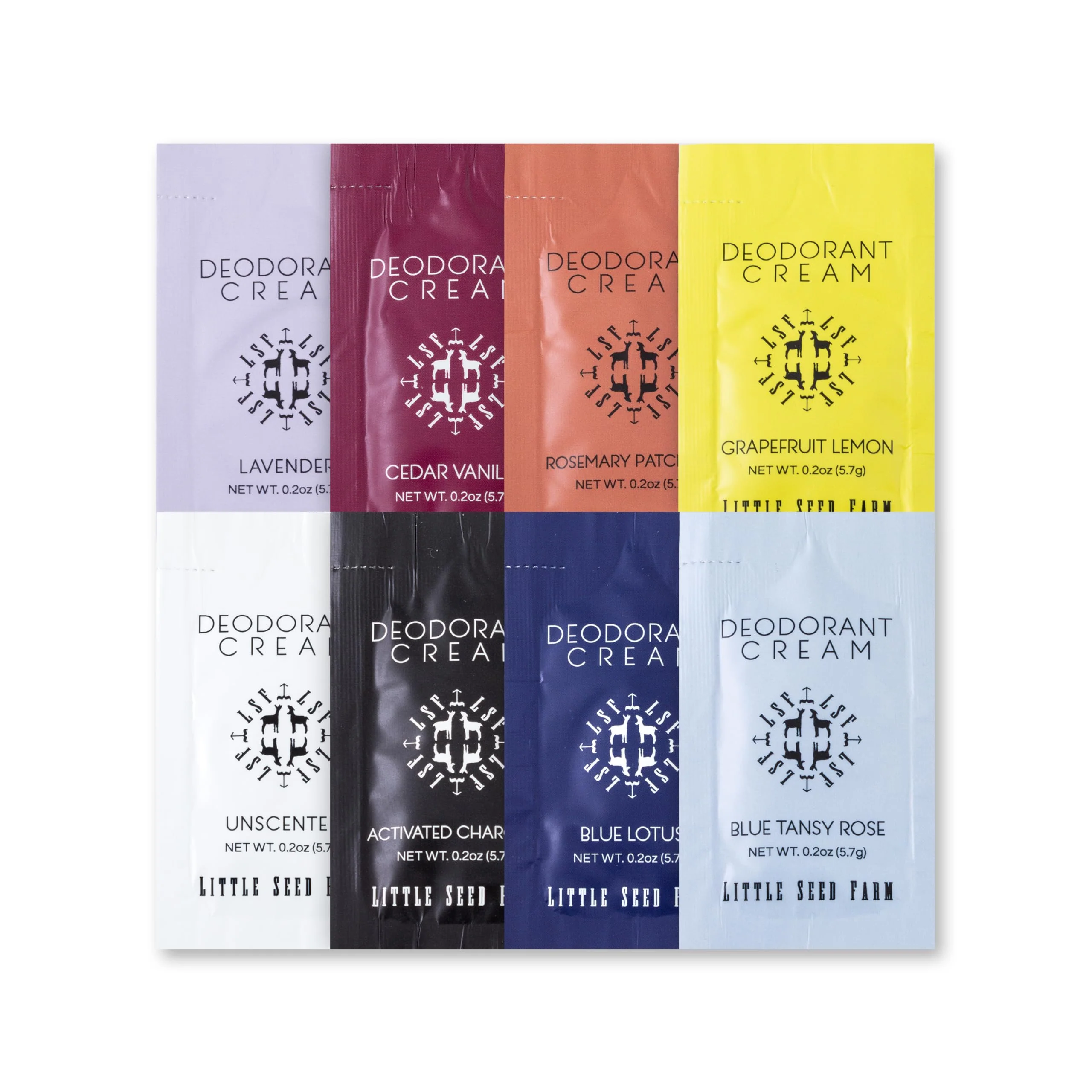 User-Friendly Little Seed Farm - Deodorant Cream Samples 8 Pack - All Scents Durable