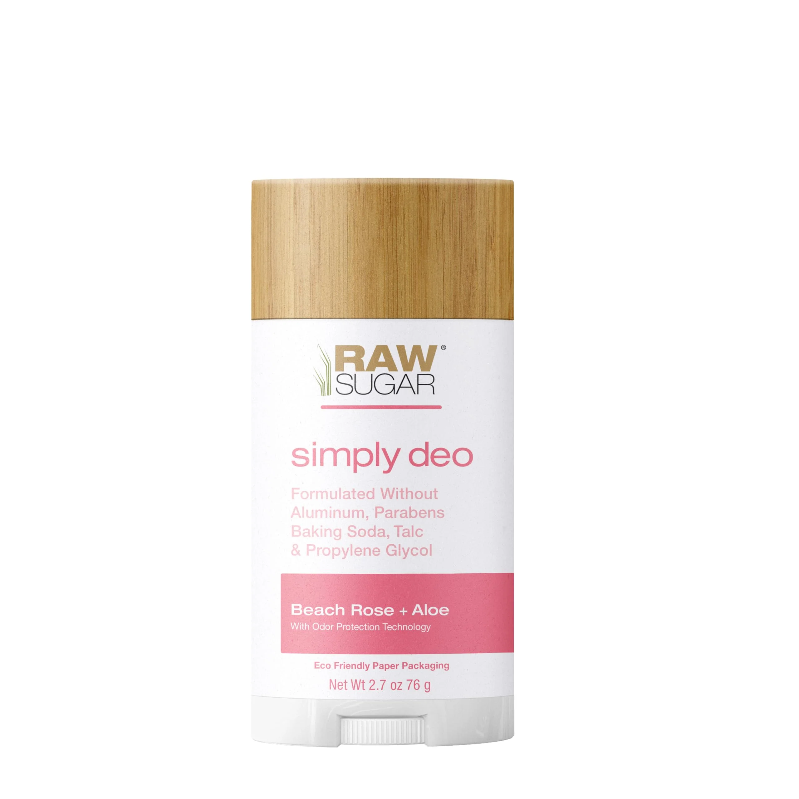 Premium Material RAW SUGAR Deodorant Stick Simply Deo Pack of 1 Whole Body Deodorant for Women Men Clean Formulated without Aluminum Baking Soda Talc Verified