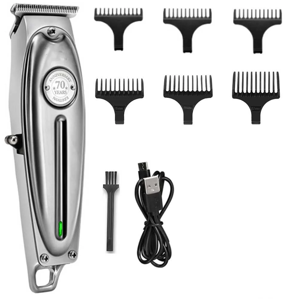 Reliable GLESVOWIO Mens Hair Clippers Professional Beard Hair Trimmer Hair Clippers for Men Stylists and Barbers Cordless Rechargeable Silver Prestigious