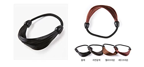 Secure Hairpiece Stretchy Hair Ring for Girl black Korean style Kpop style Korean Hair style Easy-to-Use
