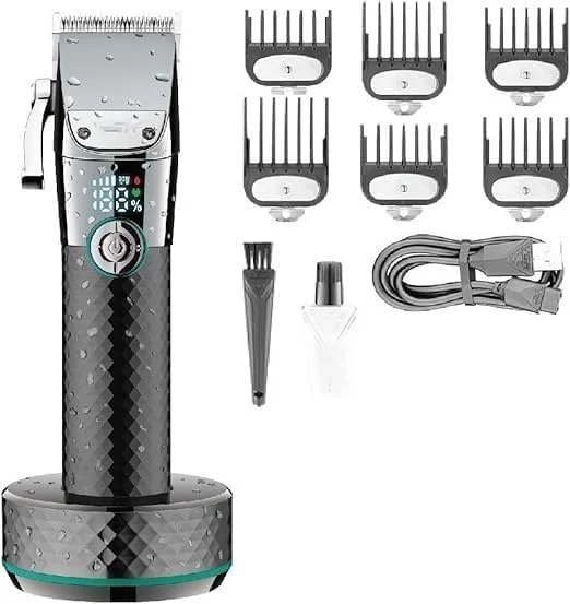 World-Class YREAJZ Hair Clipper Hair Trimmer IPX7 Waterproof Hair Clipper Adjustable Hair Cutting Machine Digital Power Display Electric Clippers Green Genuine