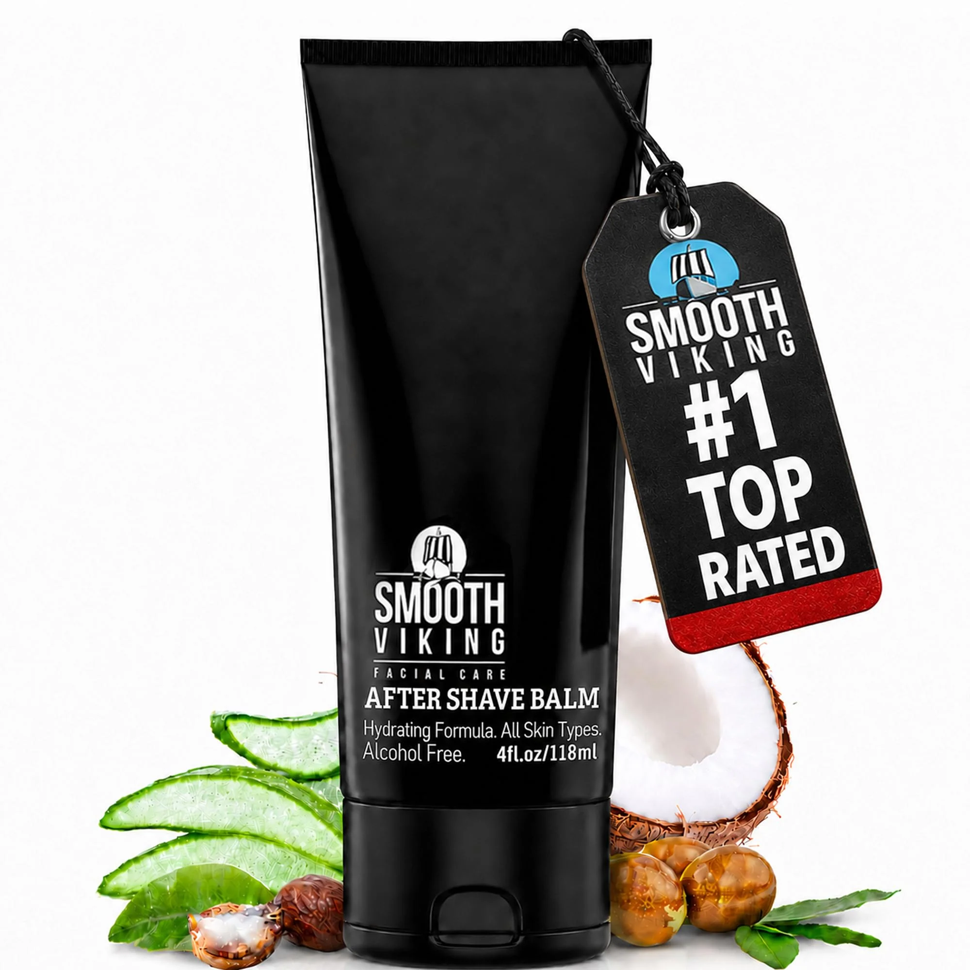 Certified Smooth Viking Beard Care After Shave Balm For Men Alcohol Mave Balm with Spiced Black Pepper Scents Aftershave For Men Soothing Moisturizing Optimized