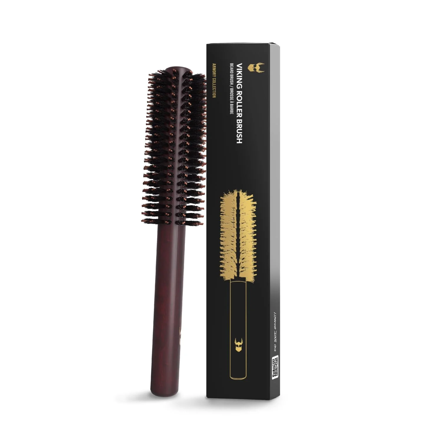 Fine Crafted The Beard Struggle Viking Roller Brush - Heat-Resistant Round Hair Brush for Styling Hair or Beard - Reduce Frizz Tangles - Beard Brush for Men Trendy