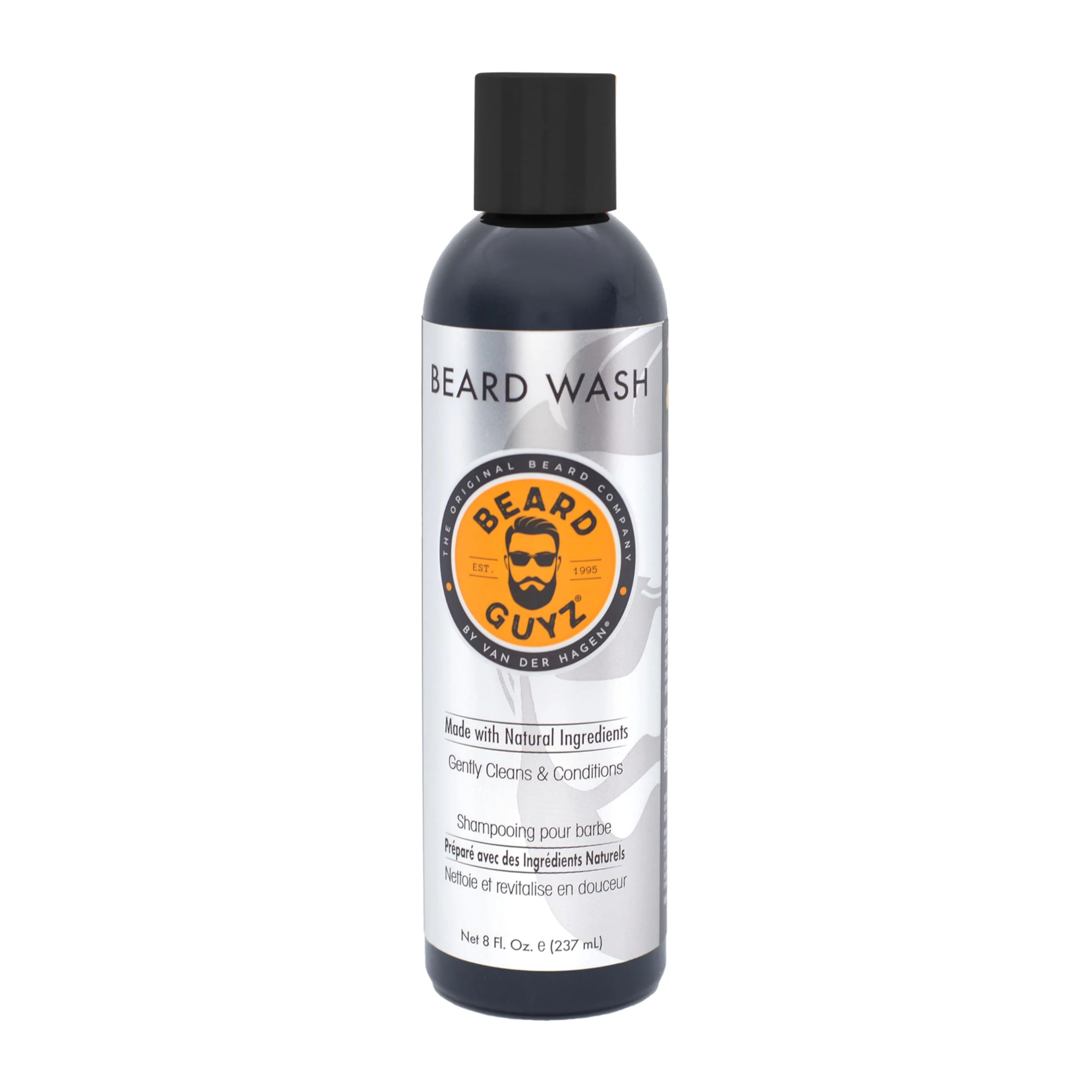 Solid Beard Guyz Beard Wash - Daily Beard Cleanser Shampoo - Gentle Facial Hair Wash with Argan Oil Botanic Extracts - Refreshing Citrus Beard Cleanser Superior