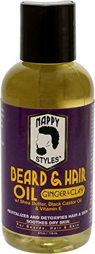 Pure Nappy Styles Beard Hair Oil Ginger Clay Pack of 6 Green