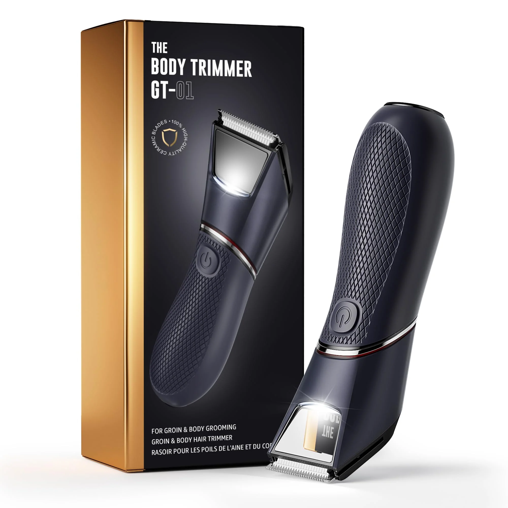 Reliable JMJDYITAO Body Hair Trimmer for Men Pubic Hair Trimmer with Mirror LED - IPX7 Waterproof Ceramic Blade Electric Ball Shaver Wet or Dry Body Selected