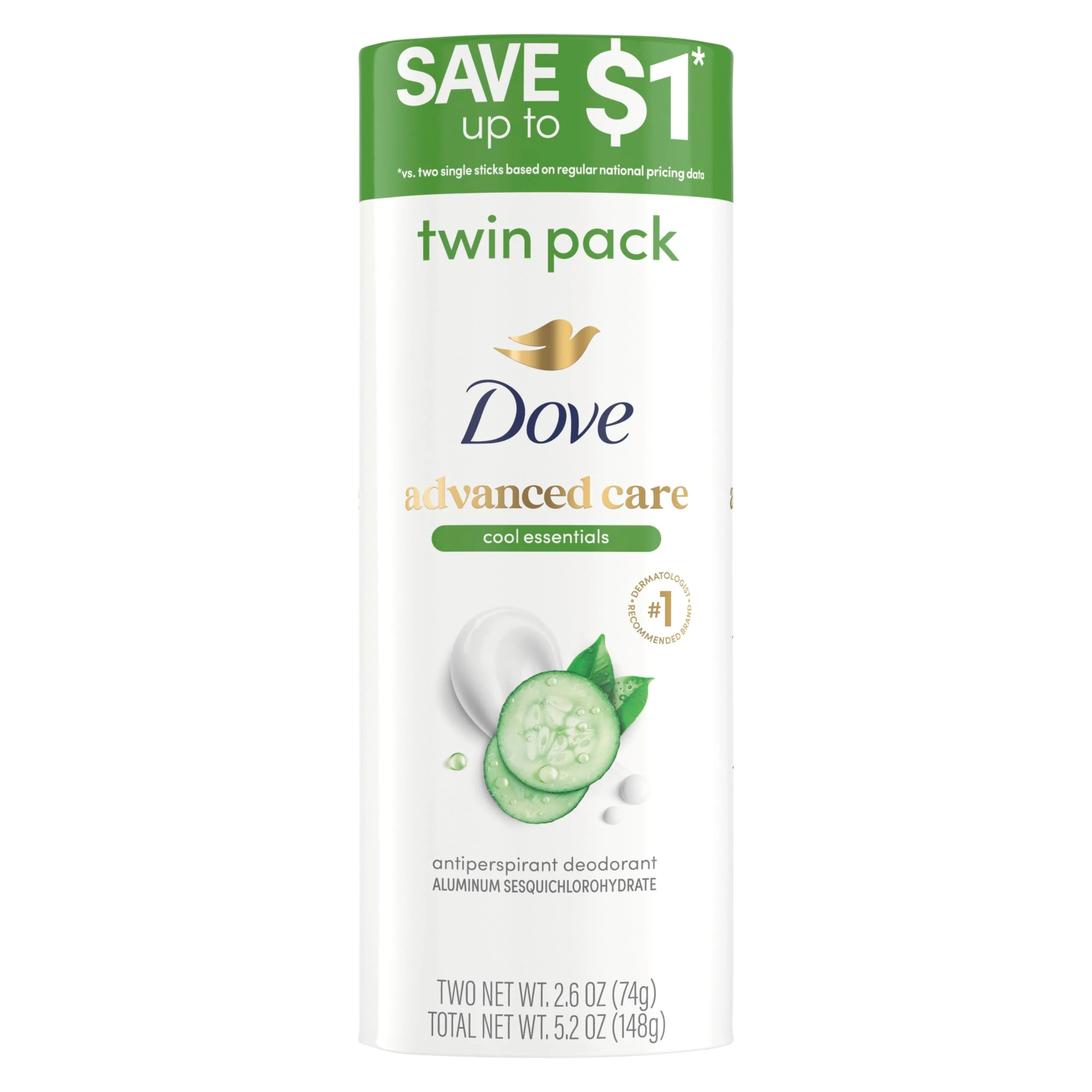 Practical Dove Advanced Care Antiperspirant Deodorant for Women 72H Sweat Odor Protection Pro-Ceramide Technology Kind to Skin Alochol Scent Cool Verified