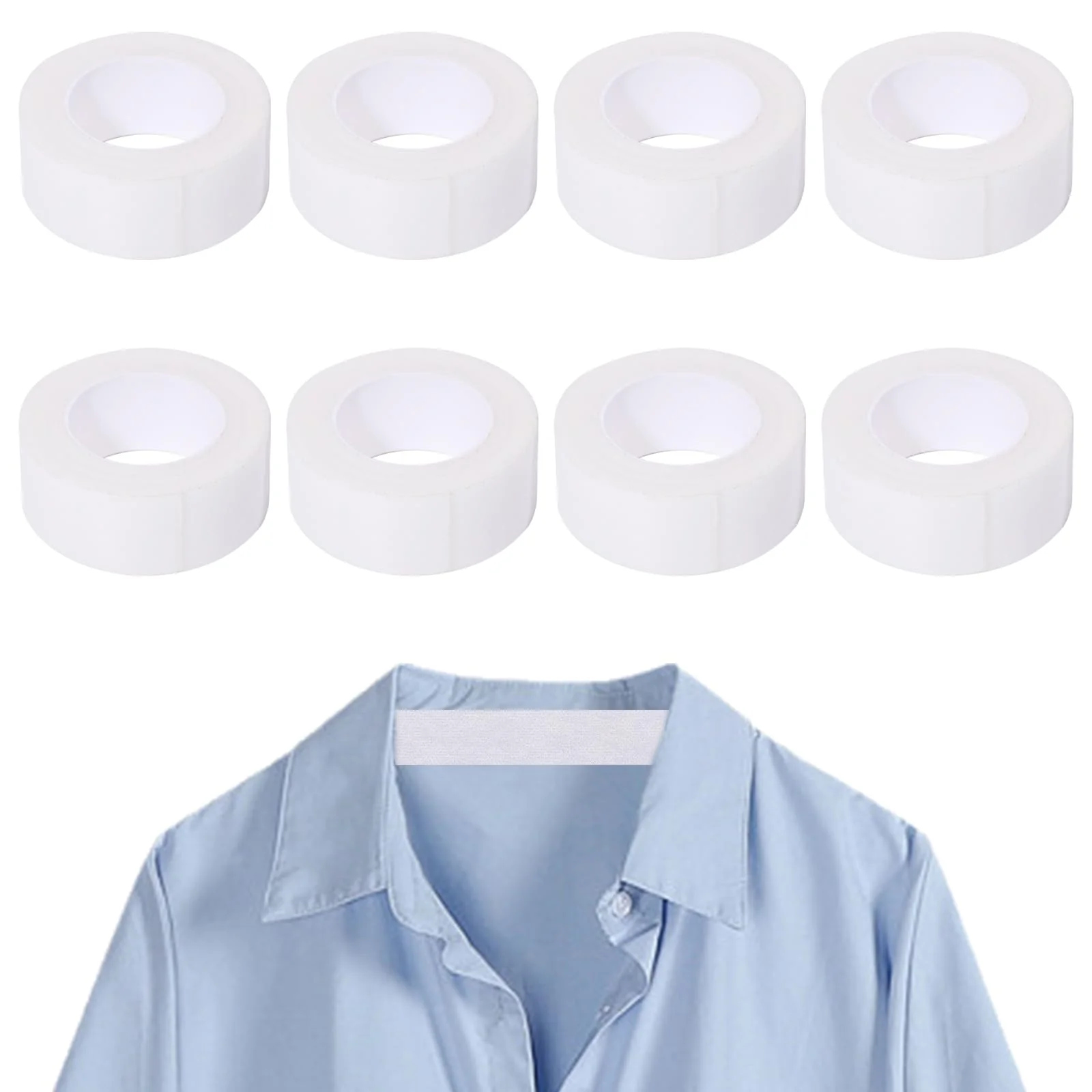 Crafted beinkmake 8 Rolls Shirt Collar Protectors Adhesive Sweat Pads Invisible Neck Liner Protector Against Sweat Stain for Women and Men Luxury