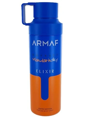 Powerful Armaf Odyssey Mandarin Sky Elixer - Citrus Spicy Gourmand Woody - Perfume Body Spray for Men 6.8 oz 200 ml Lightweight