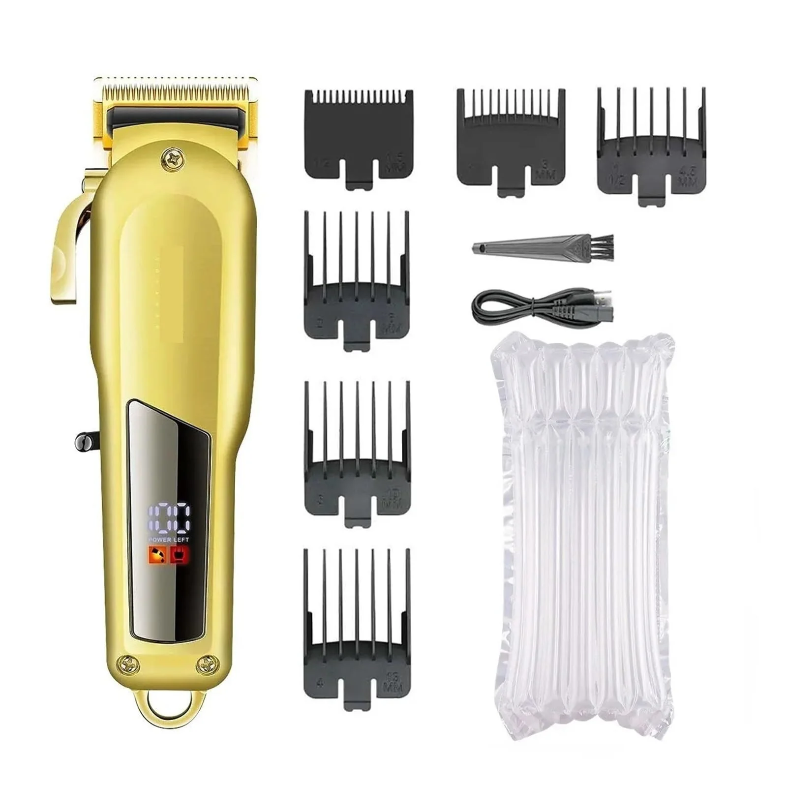 Stylish Razors Hair Clipper Hair Trimmer for Men Hair Cutting Machine Beard Trimmer Profesional Cordless Haircut Machine Rechargeable Gold Without Box Recyclable