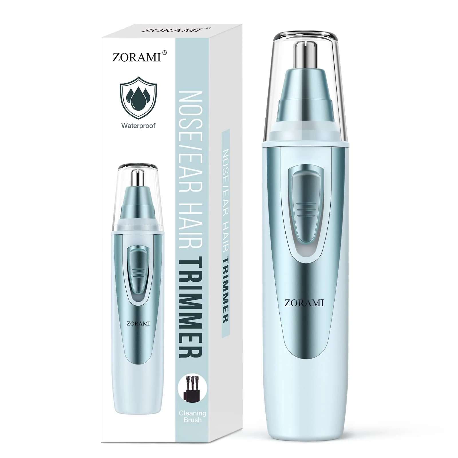 Sophisticated Ear and Nose Hair Trimmer Clipper - 2026 Professional Painless Eyebrow Facial Hair Trimmer for Men Women Battery-Operated Trimmer with IPX7 Traditional