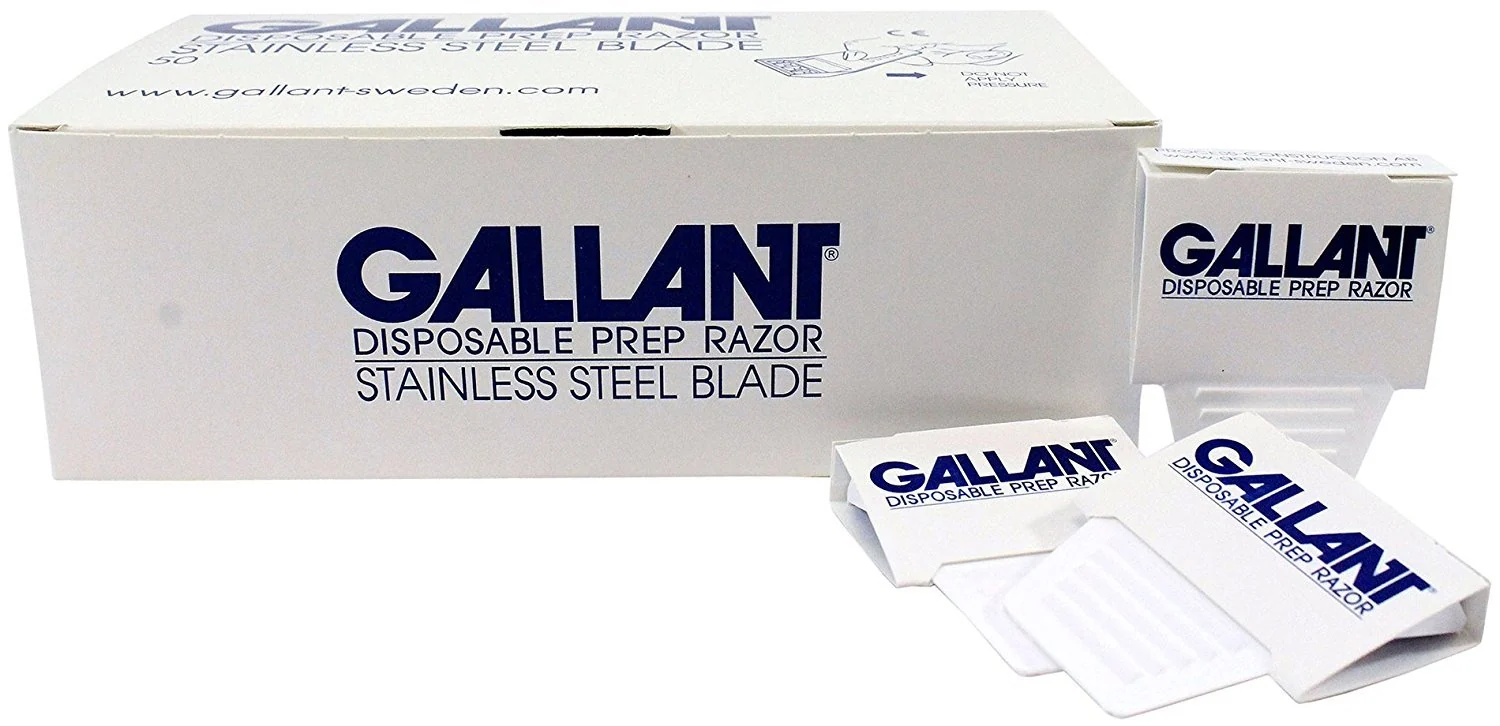 Trusted Gallant Disposable Prep Razors - Box of 50 Sophisticated