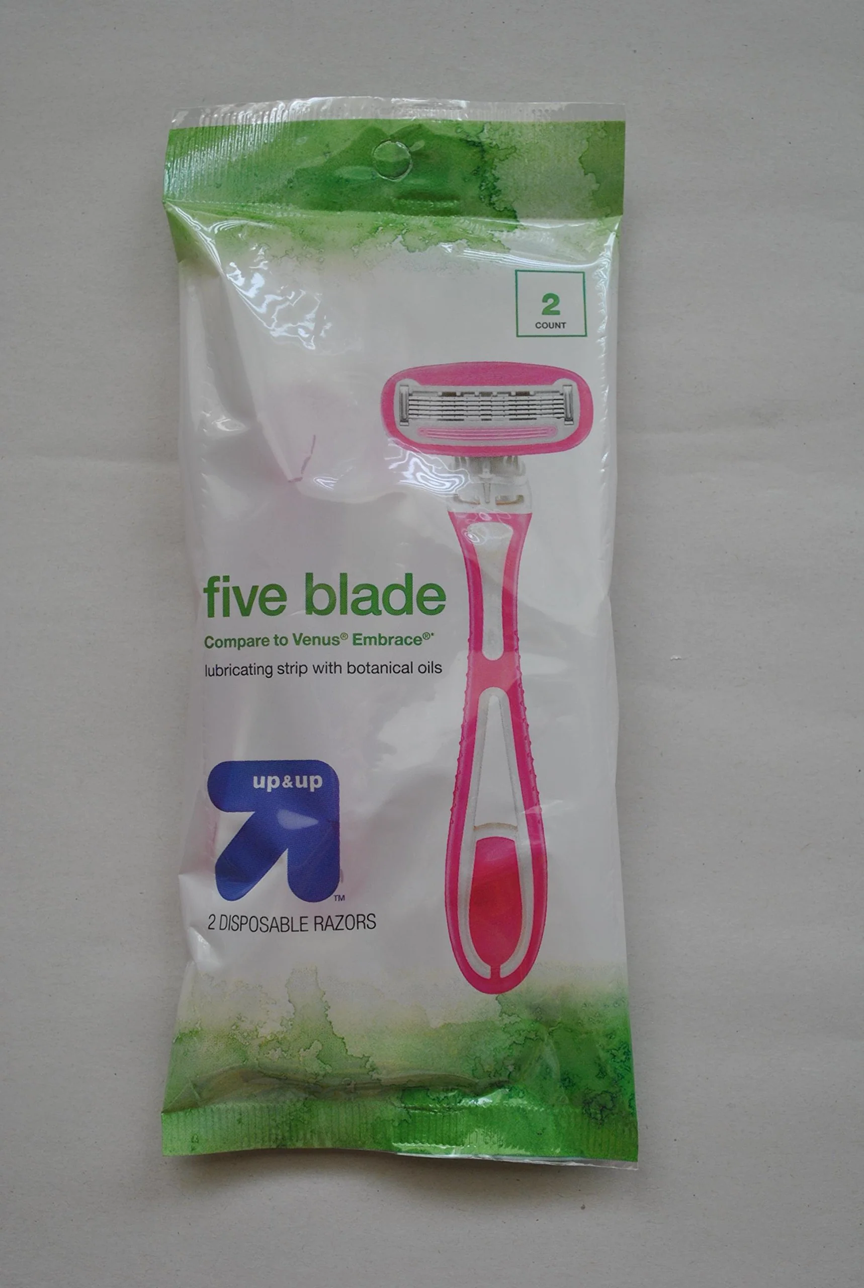 Authentic Up and Up Five Blade Disposible Razors - 2ct Fashionable