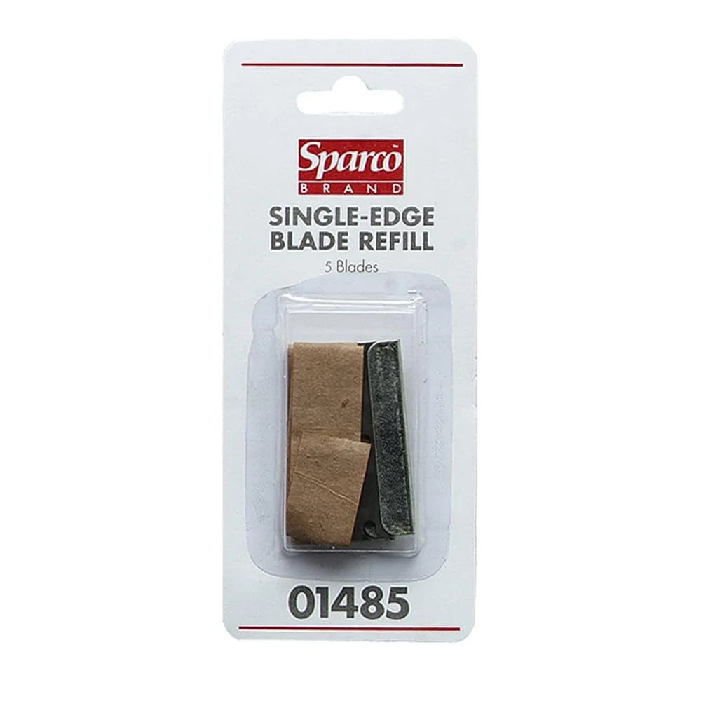 Reusable Sparco SPR01485 Tap-Action Razor Knife Refill Blades 5 Pack Stainless Steel High-Quality