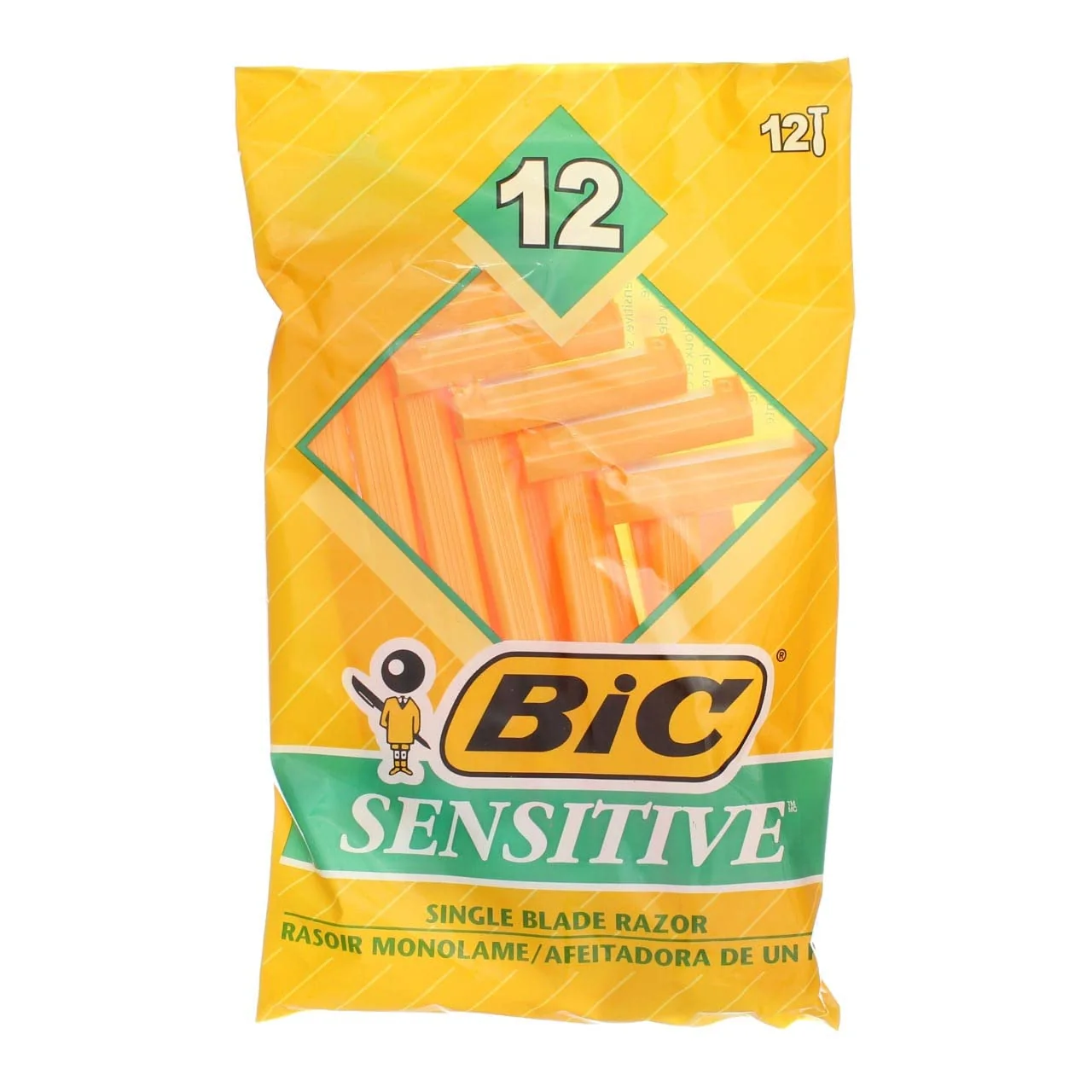 Traditional Bic Single Blade Shavers Sensitive Skin - 12 ct - 2 pk Optimized