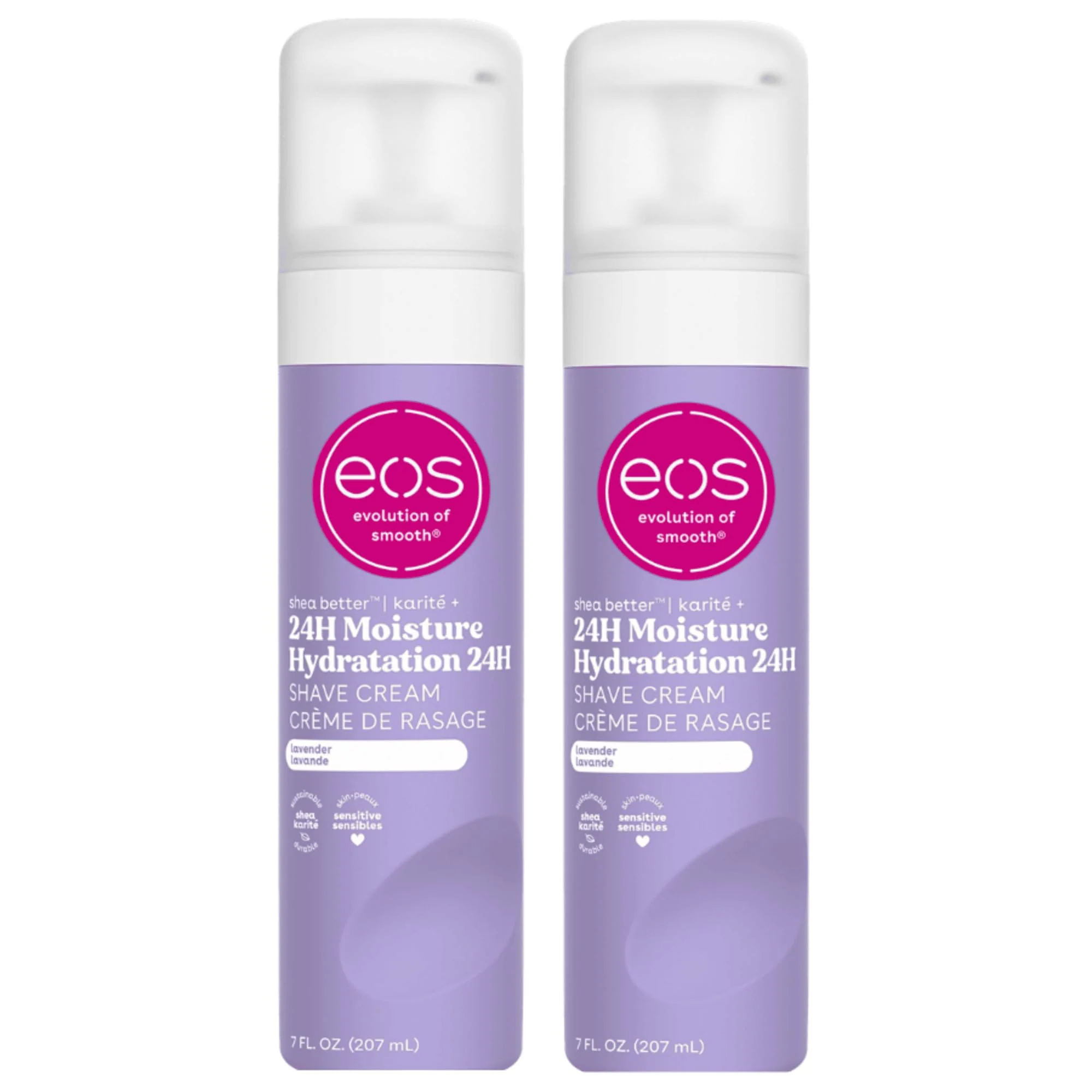Prestigious eos Shea Better Shave Cream- Lavender Shea Butter Aloe Vera Moisturizing Shaving Cream for Women eos Shave Cream 7 fl oz 2-Pack Detailed
