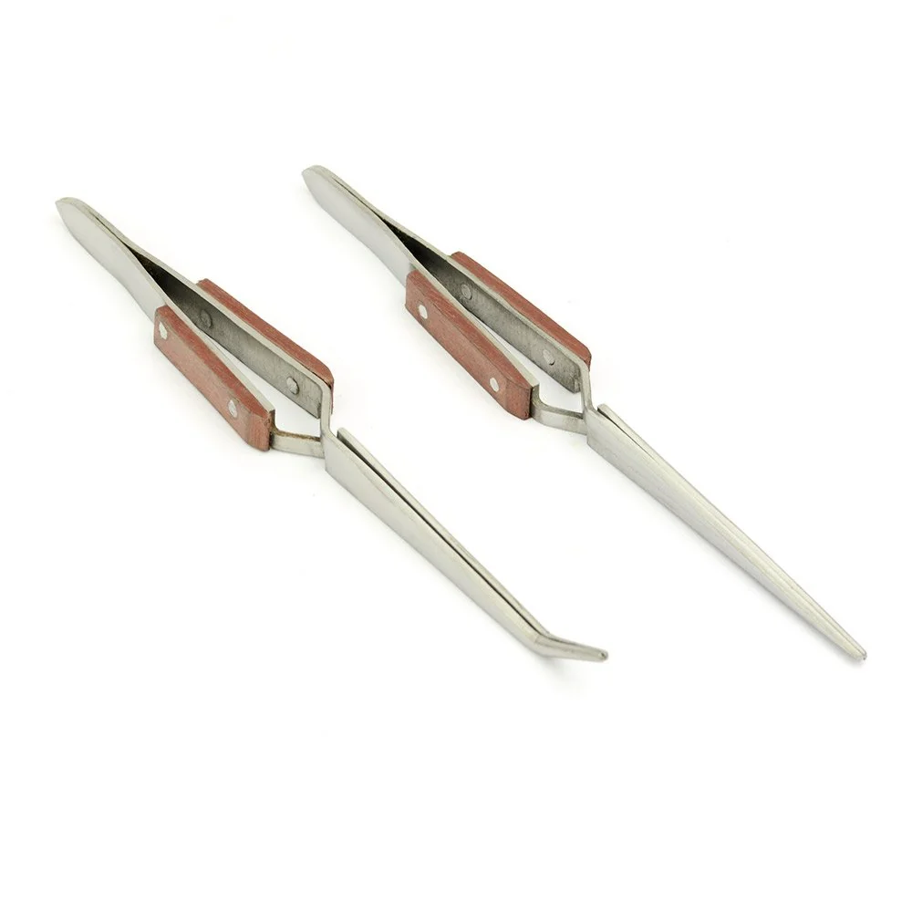 Crafted Big Horn 19222 - Fiber Grip Tweezer Set 2 Piece Refined