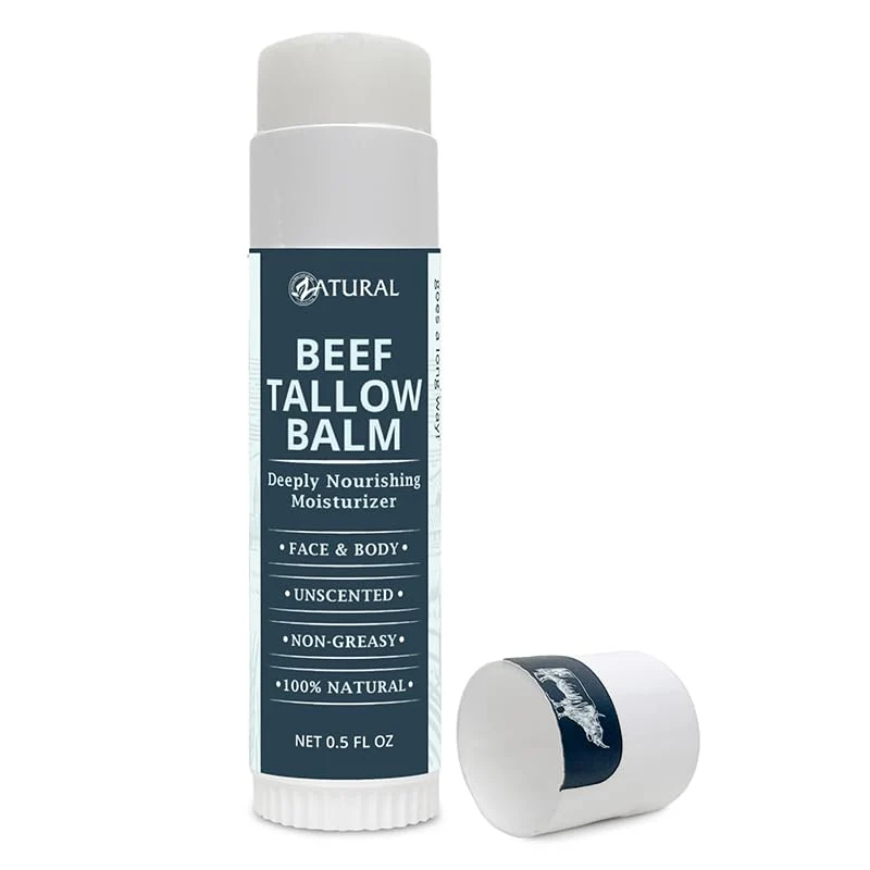 Environmentally Friendly Zatural Beef Tallow Balm for Face and Body Travel Size 0.5oz Professional