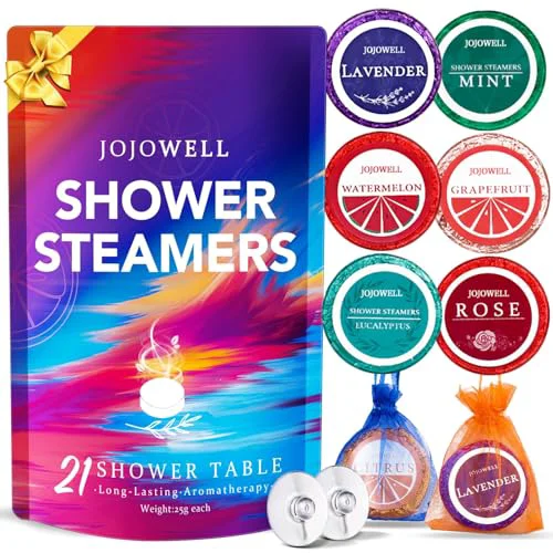 Crafted Shower Steamers Aromatherapy - 21Pcs Birthday Gifts for Women Mom Wife Her Friend Daughter Sister Teens Girlfriend Self Care Expertly Made