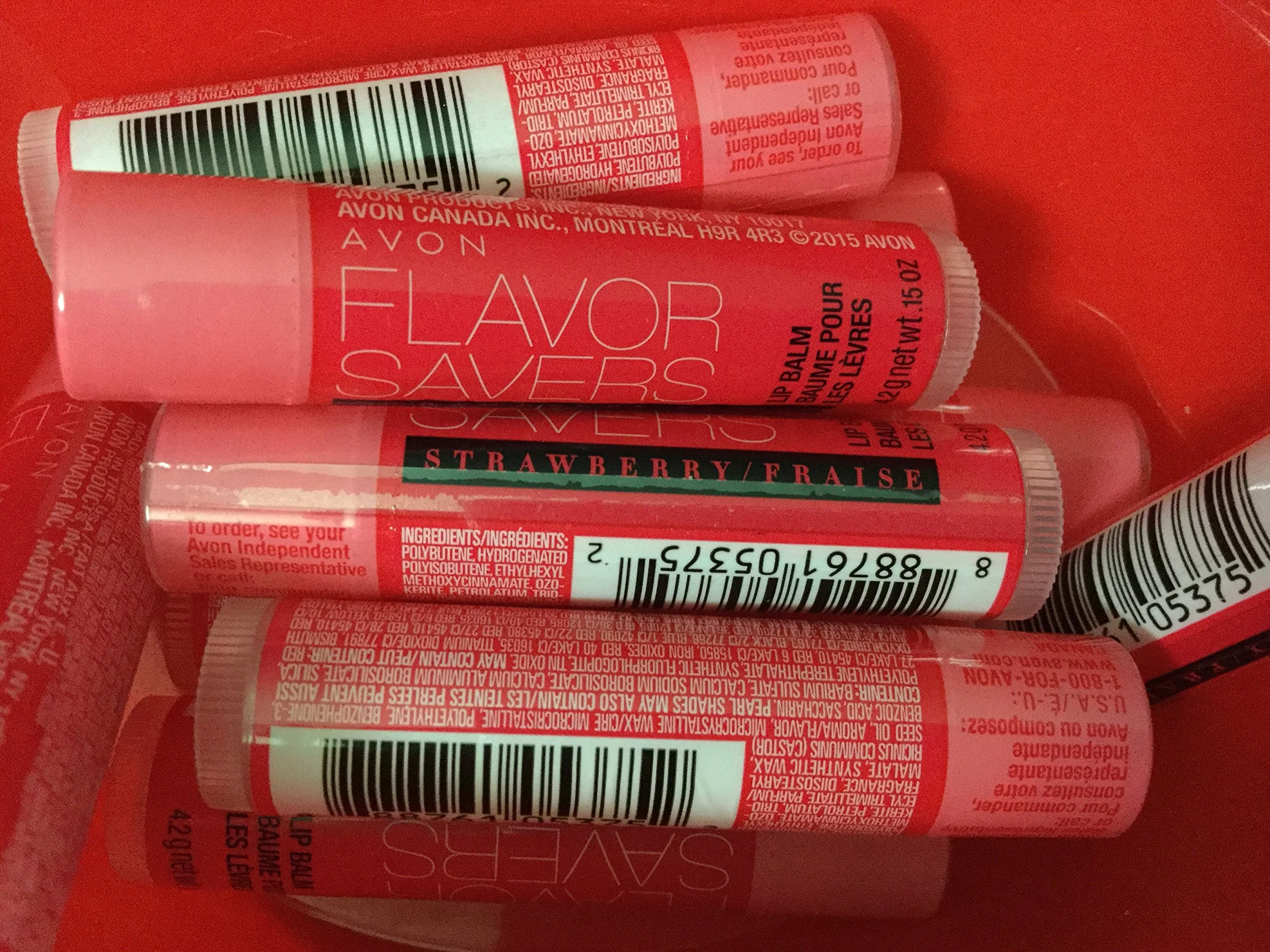 Effective Avon Flavor Savers Lip Balm Strawberry Lot of 10 Selected