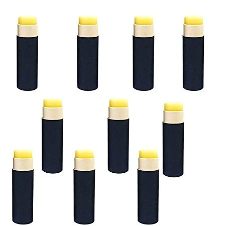 Certified Healthcom 10 Pcs 1 Oz Paperboard Lip Balm Tubes Cardboard Krafts Paper Lipstick Tube Empty Lip Gloss Container Refillable Paper Round Solid Perfume High-Performance
