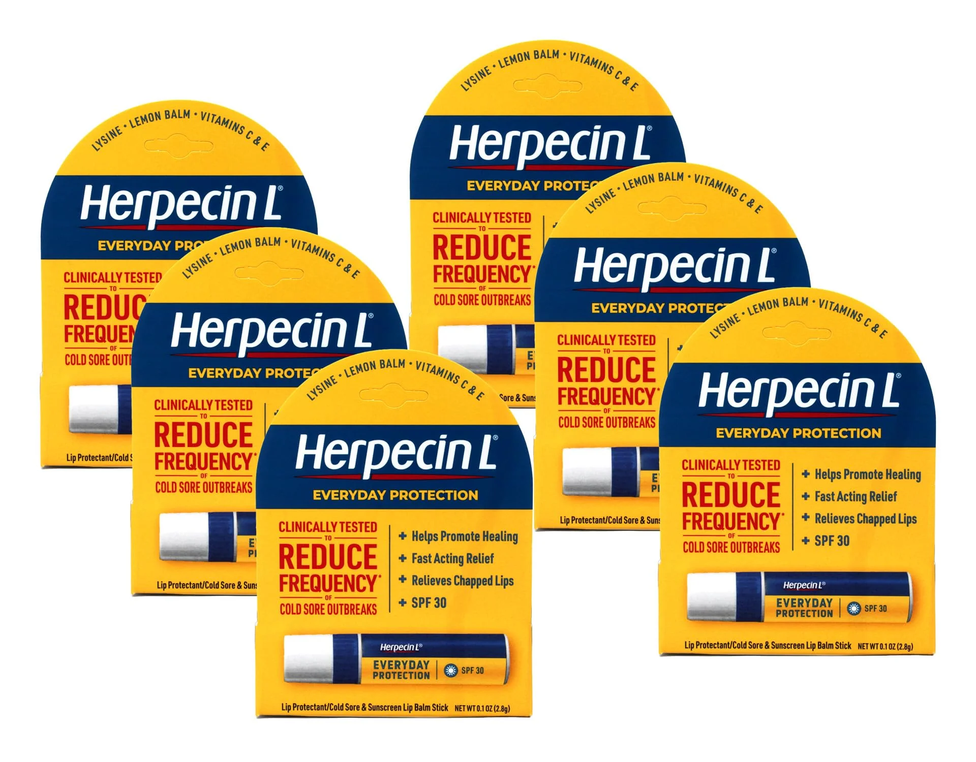 Dependable Herpecin L Lip Protectant SPF 30 0.10 oz Pack of 6 Crafted