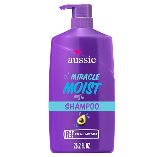 Safe Aussie Moist Shampoo Hydrating Gentle Cleansing Treatment with Avocado Jojoba Oil 26.2 Fl Oz Relaxed