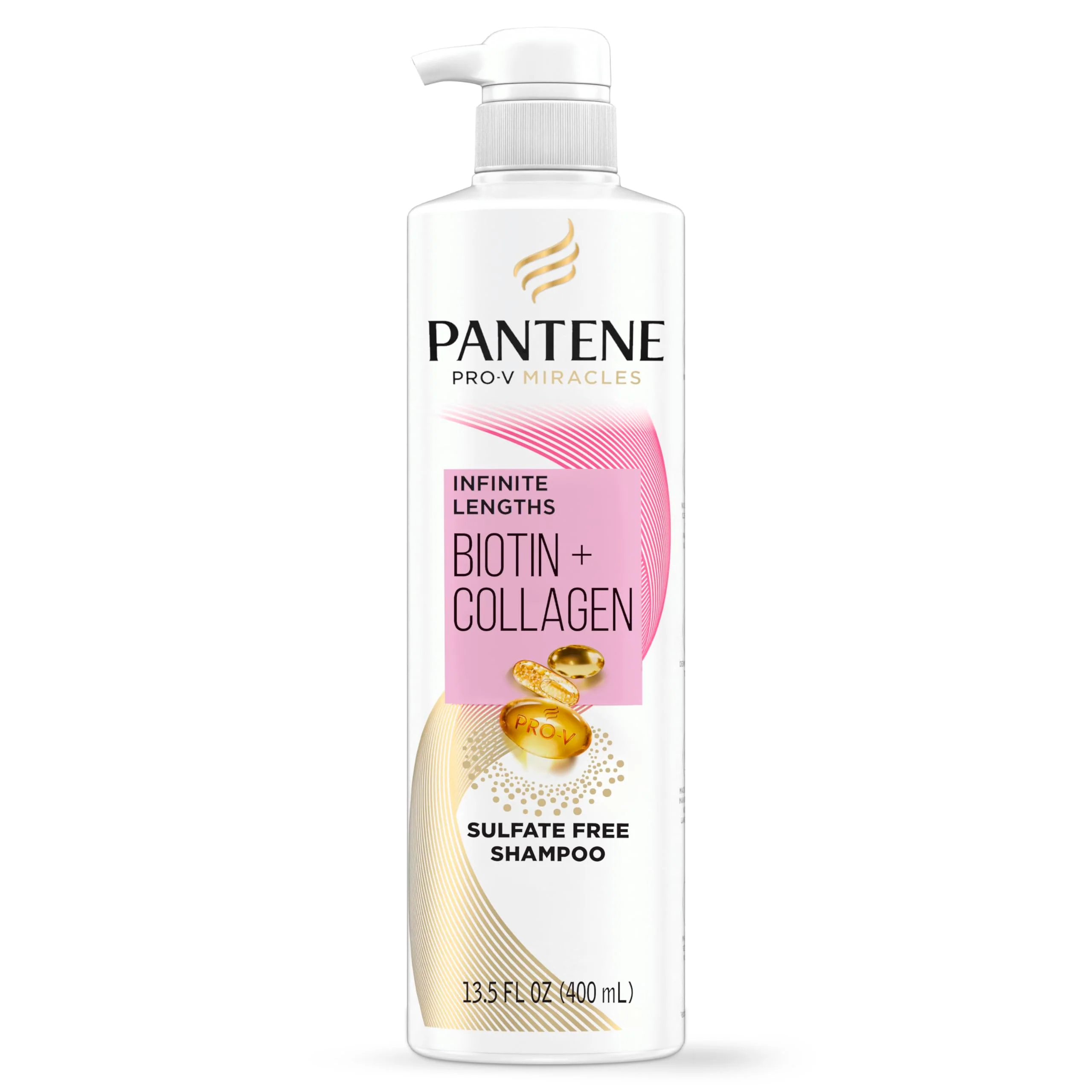 Prestigious Pantene Pro-V s Infinite Lengths Biotin Collagen Sulfate- Shampoo 13.5 FL OZ Outstanding