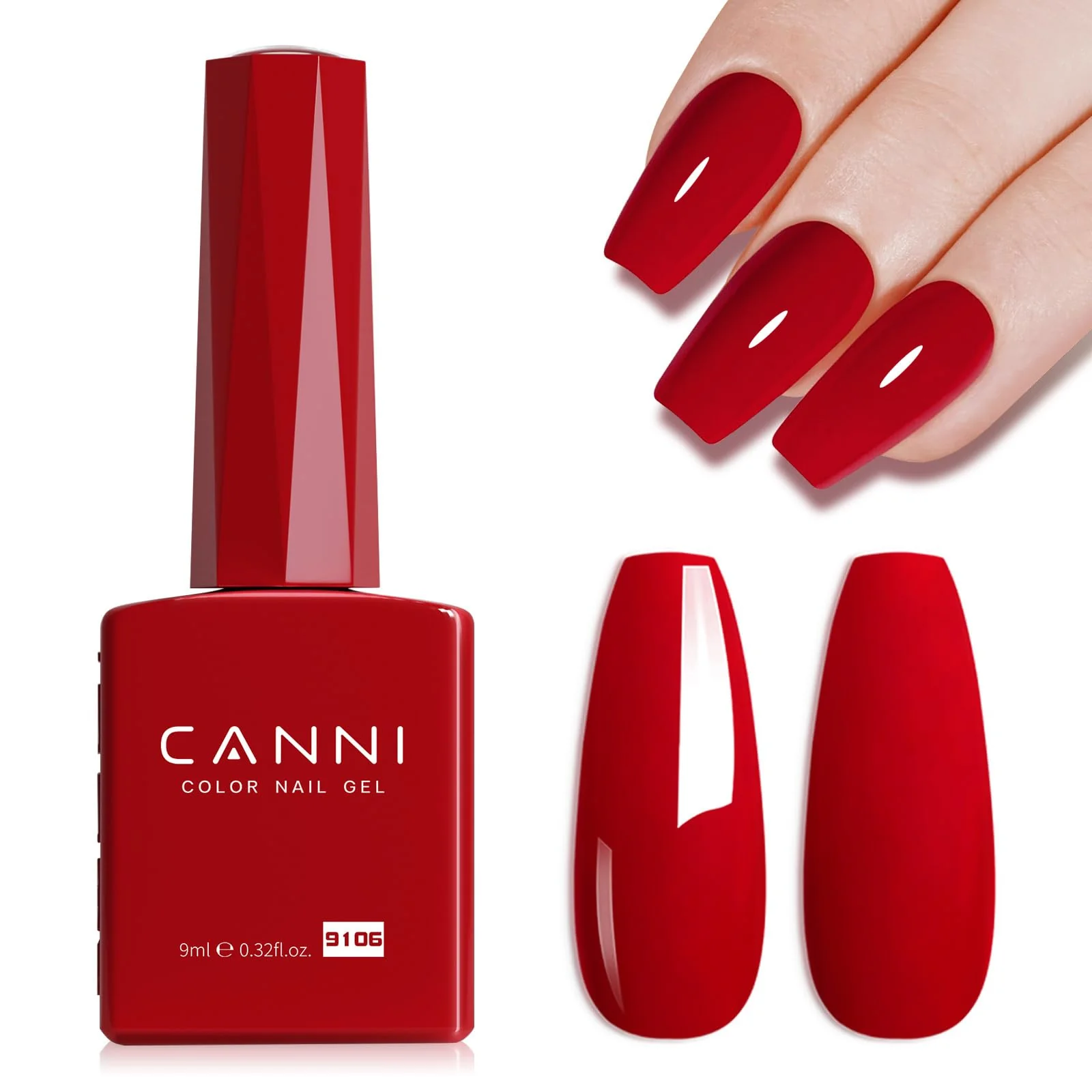 Proven CANNI Gel Nail Polish Red Colors 1Pcs Red Gel Polish High Gloss Soak Off UV Nail French Nail Manicure Salon DIY Environmentally Friendly
