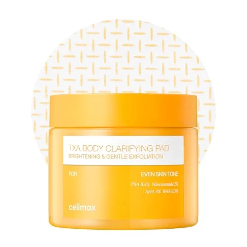 Relaxed celimax TXA Body Clarifying Pad 3 Glycolic Acid Body Odor Pad For Dark Underarms Treatment Knee Elbow Strawberry Skin Care Gentle Exfoliating Natural