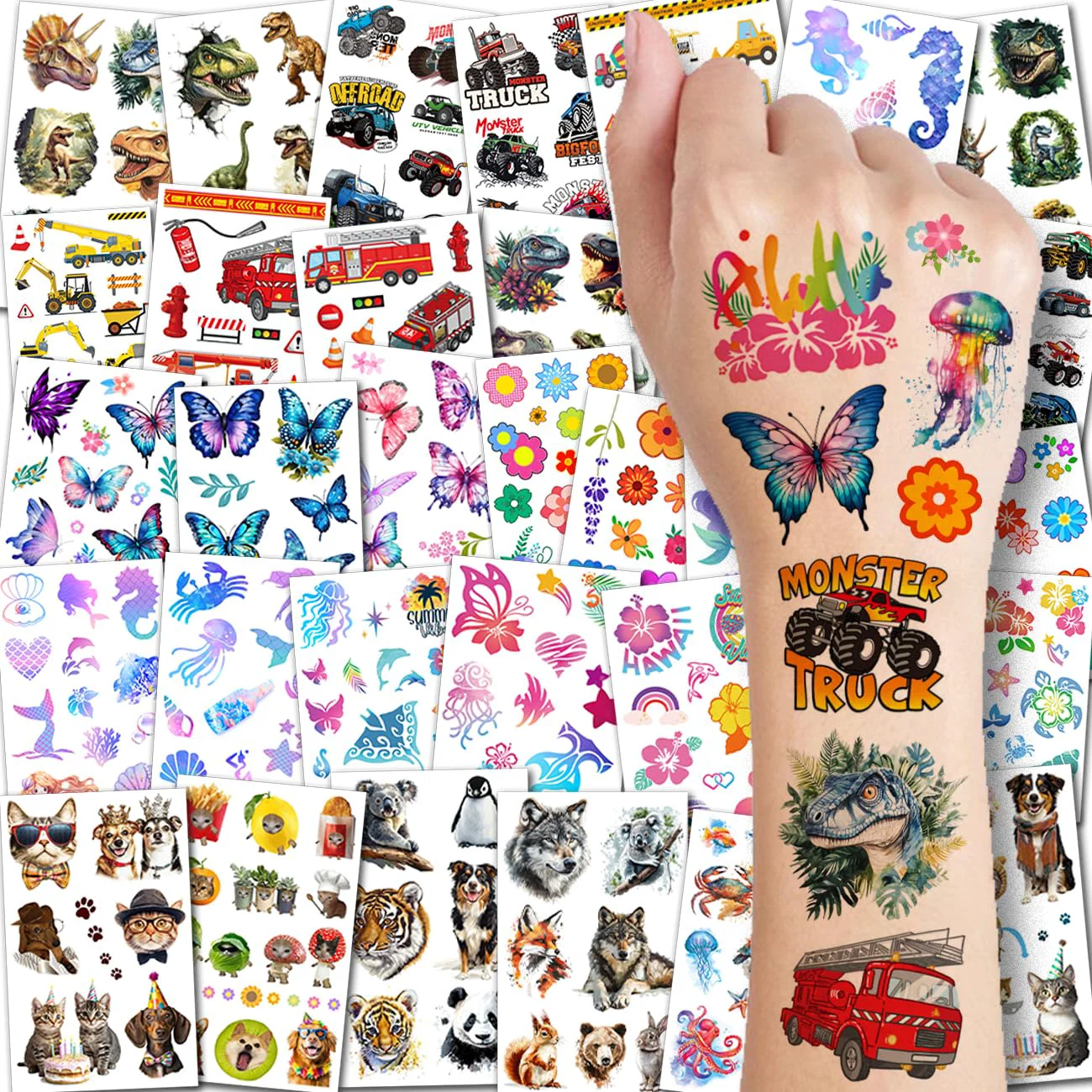 User-Friendly CHARLENT Temporary Tattoos for Kids - 320 Mixed Styles 36 Sheets Clean