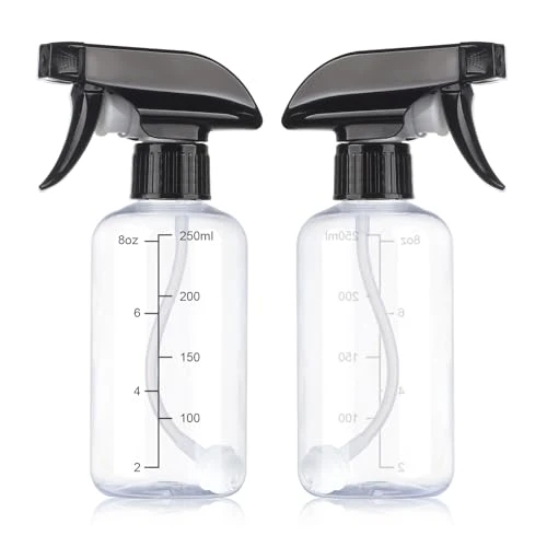 Green 360° Spray Bottles 2 Pack 10oz Plastic Water Sprayer Small Squirt Bottle Exclusive