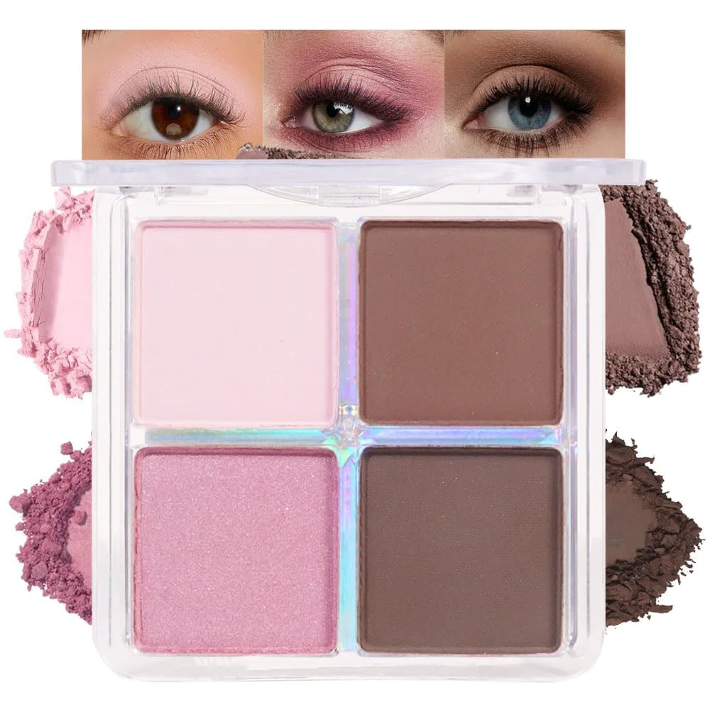 Genuine 6 Color Eyeshadow Makeup Palette 6 Rose Gold Dark Brown Nude Black Coffee Champagne Gold Eyeshadows Palette Everyday Matte Shimmer Finish Eye Makeup Authentic