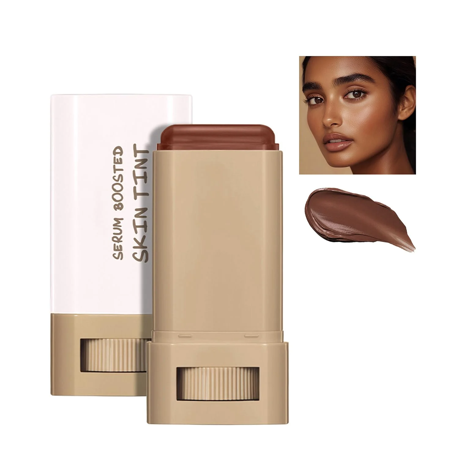 Pure Beauty Balm Serum Boosted Skin Tint Foundation Stick Tinted Moisturizer for Face Full Coverage Foundation Concealer Stick for Foundation Makeup Flexible