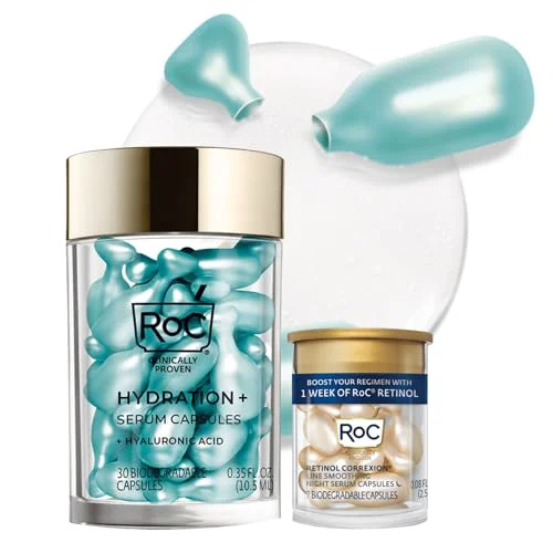 Eco-Friendly RoC Multi Correxion Hyaluronic Acid Night Serum Capsules 30 CT for Intense Hydration RoC Retinol Capsules 7 CT Anti-Aging Skin Care Wrinkle Elegant