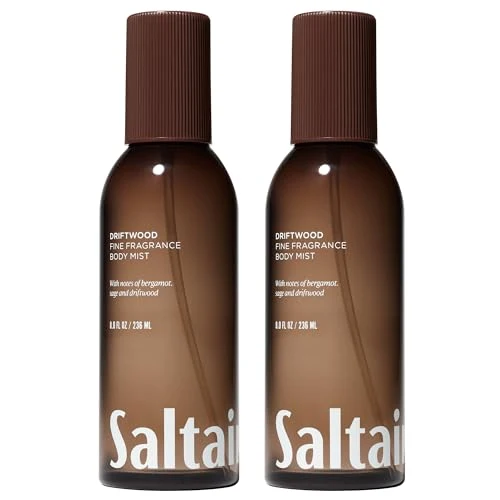 Enhanced Saltair Body Mist 2 Pack - Fine Fragrance Lightweight Body Spray Mist with Driftwood Scent. Long Lasting Perfume Mist - 2x 8oz Bottles Modern