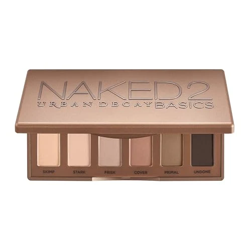 Durable URBAN DECAY Naked 2 Basics Mini Eyeshadow Palette - 6 Matte Neutral Shadows Long-lasting Wear Multi-Use Powder for Eye Contour Brows Eco-Friendly