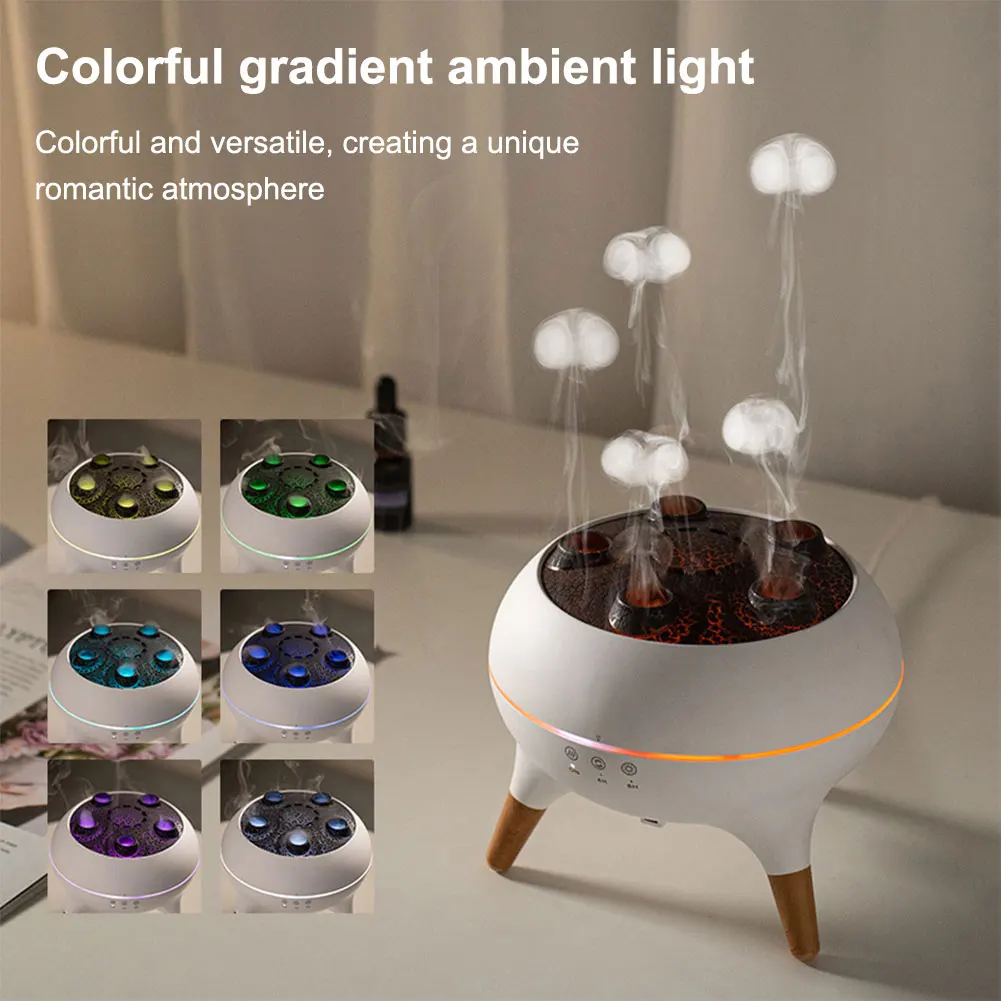 Stylish Jellyfish Air Humidifier with Remote Cool Mist Lights Convenient