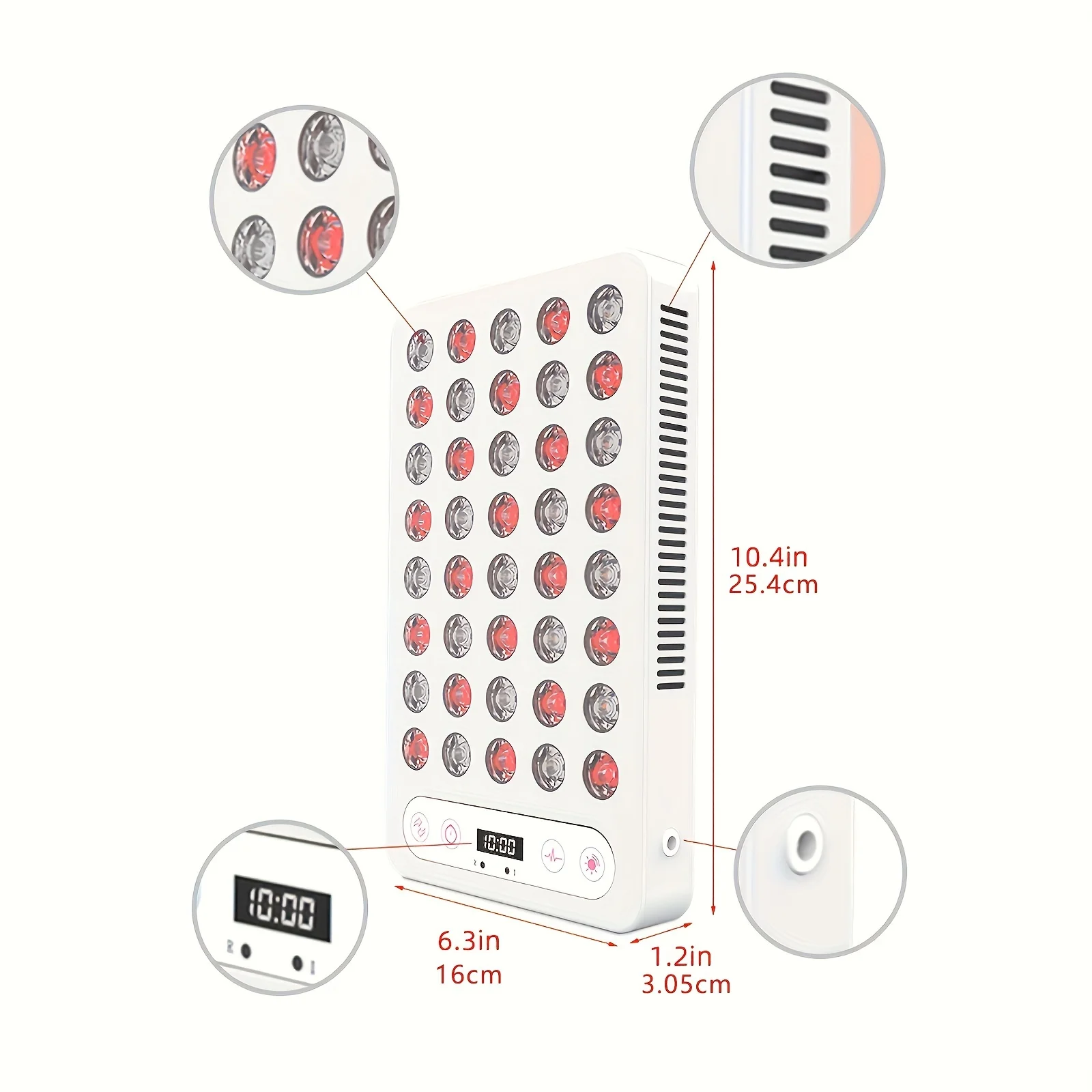 Minimalist Red 200W LED Light Panel 660nm 850nm Adjustable Timer Authentic