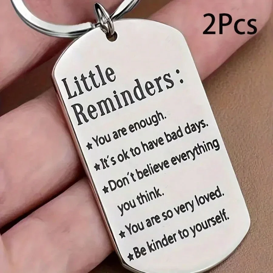 Professional Inspirational Keychain Set of Two Three Stainless Steel Gifts Verified