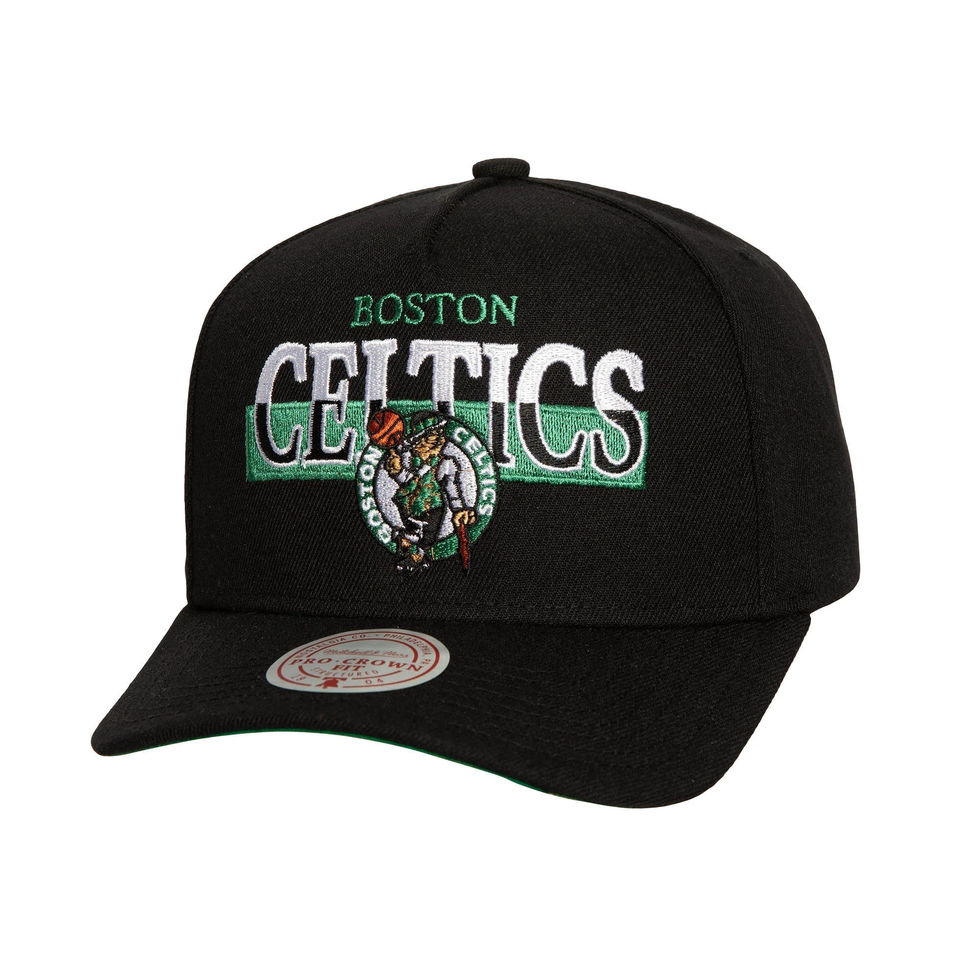Contemporary Mitchell Ness Men's NBA Panorec Pro Snapback Celtics Snapback Caps Selected