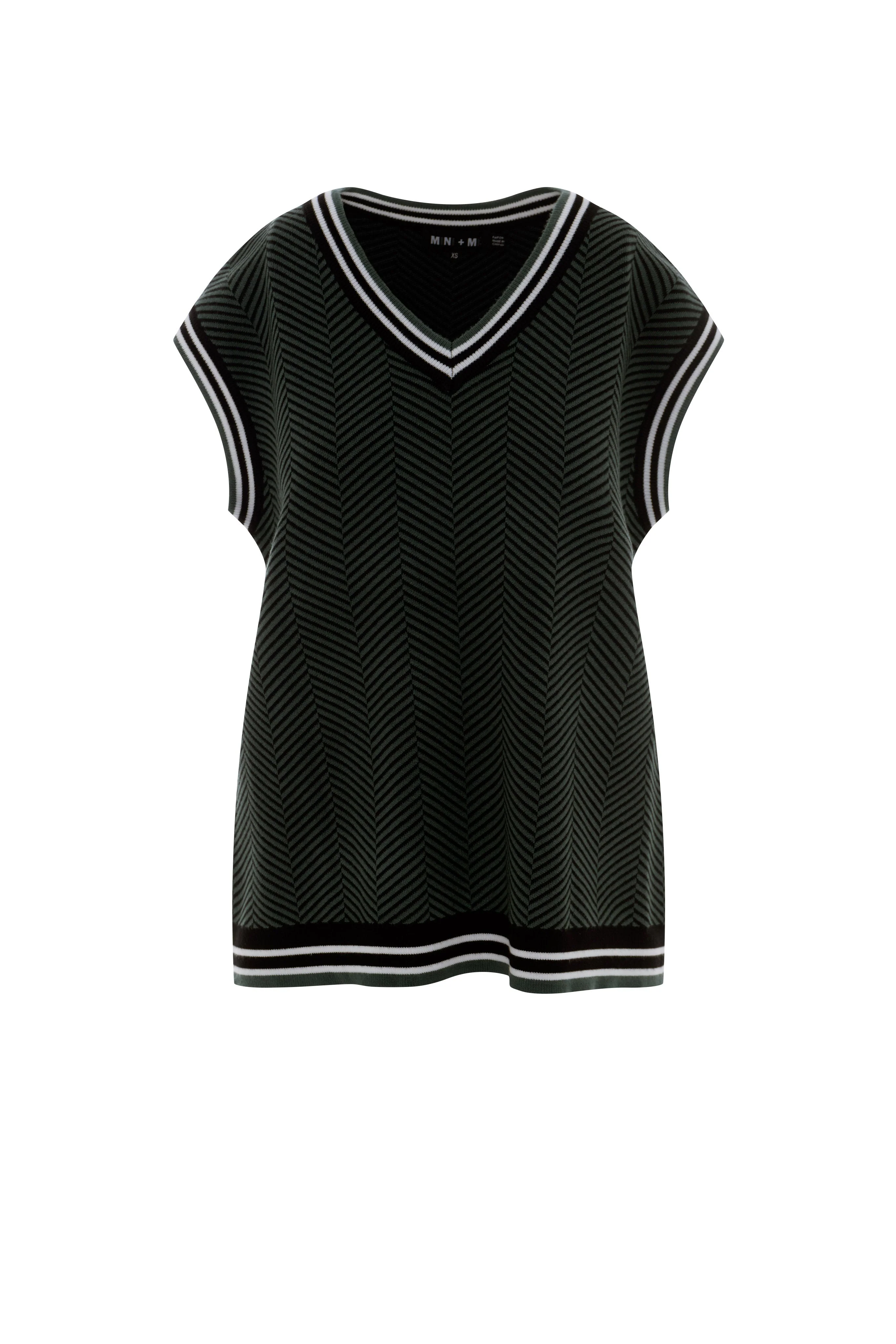 Official Maternity Herribone Knit Vest Enhanced